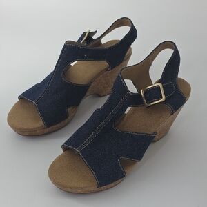 Clarks Denim Wedge Sandal